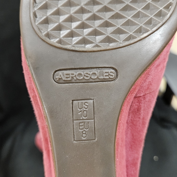 Aerosoles pink wedges in suede material - Picture 6 of 6
